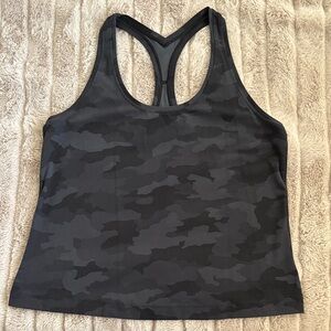 Lululemon Athletica Black Gray Camo Tank Top
